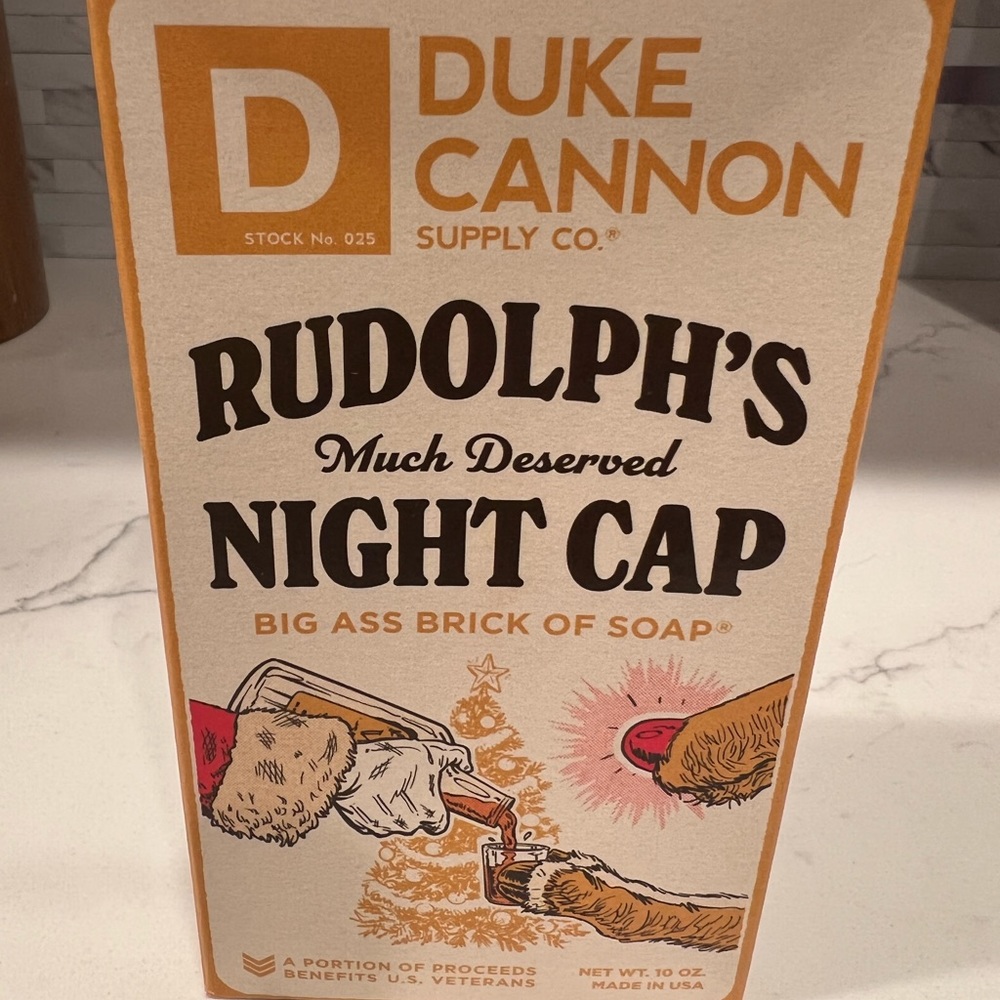 Duke Cannon Rudolph's Night Cap Big Ass Brick Soap for Men 10oz Ltd  Ed Holiday